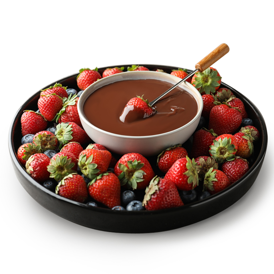 Fondiu de chocolate con la crema de chocolate nutricare