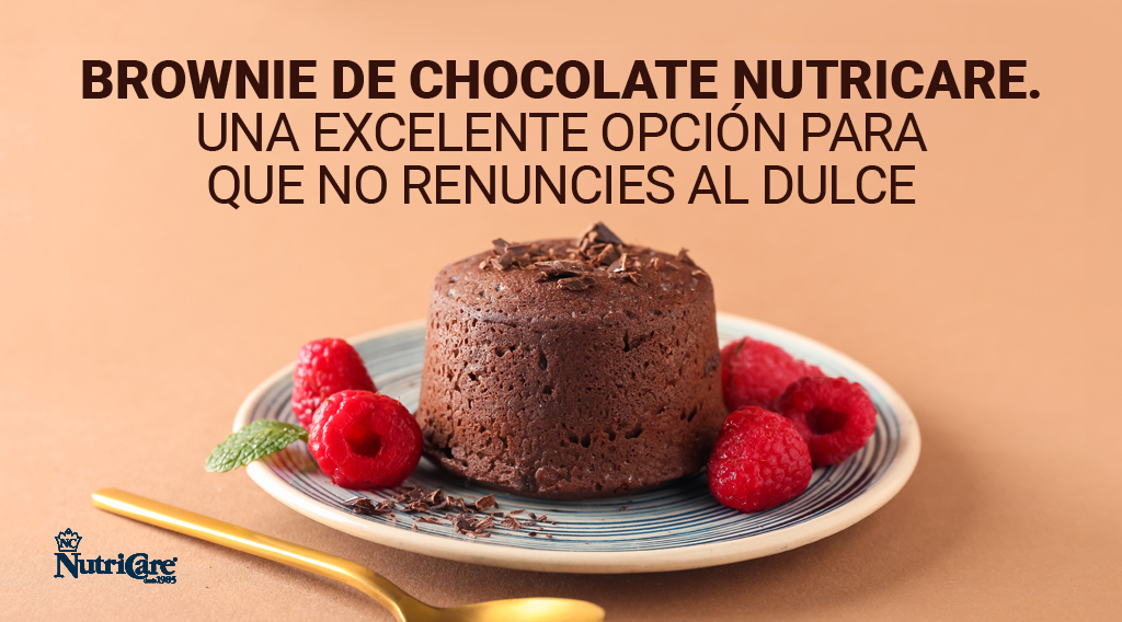 Brownie de chocolate NutriCare. Una excelente opción para que no renuncies al dulce.